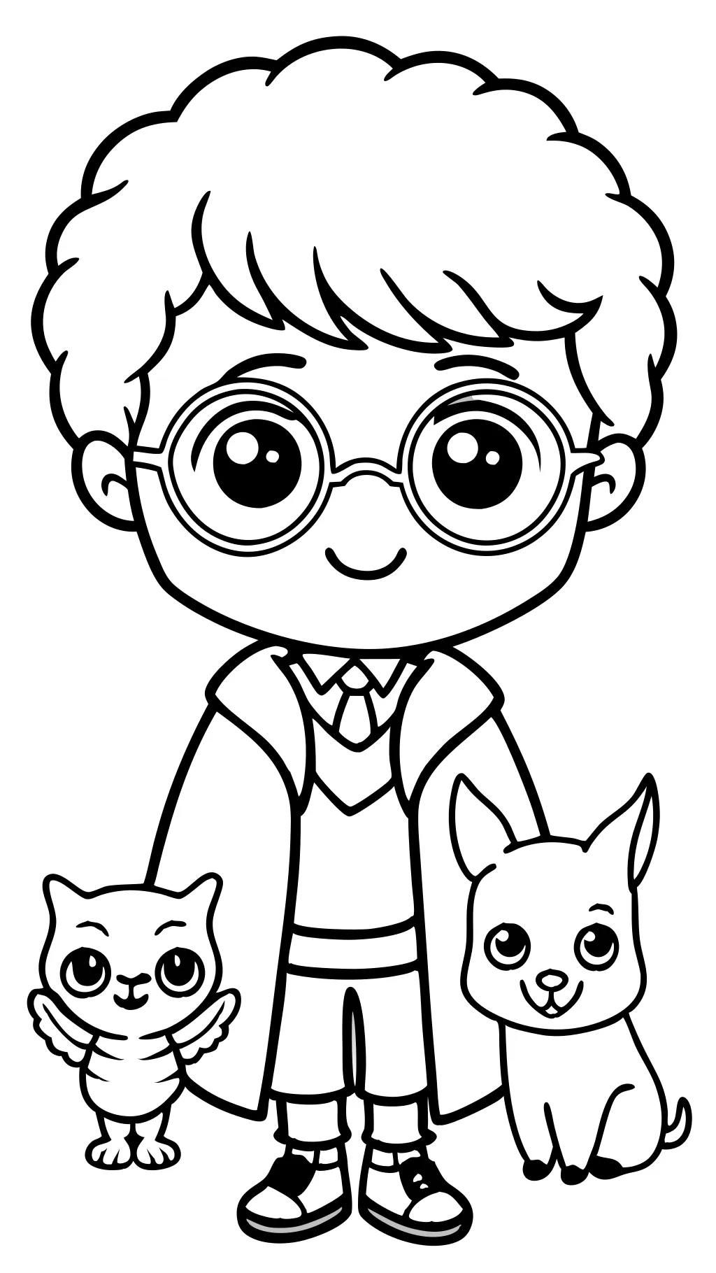 coloriages de Harry Potter mignons